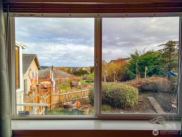 a view of a glass door