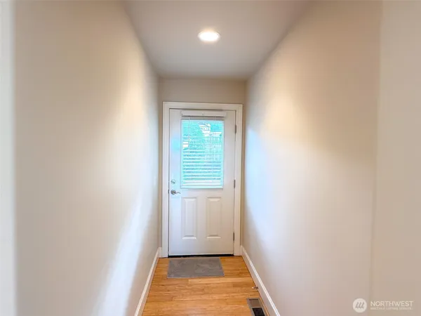 a view of hallway with window