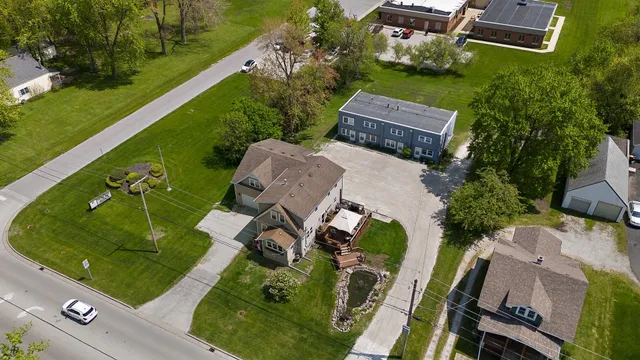a view of a house with a patio