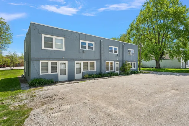 a house view with a garden space