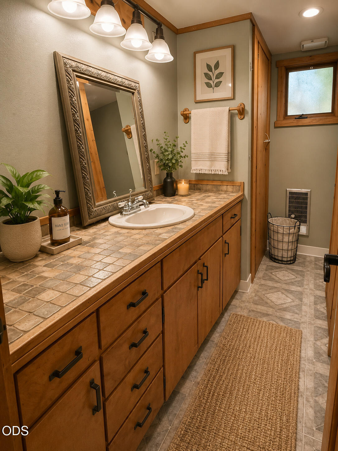 16025 Strawn Road La Pine, OR 97739 - Photo 29 of 95 a spacious bathroom with a granite countertop sink and a mirror