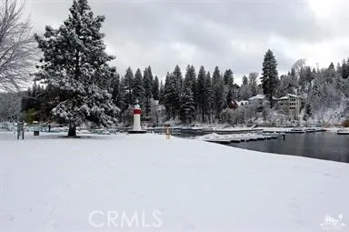 a view of swimming pool with trees in the background