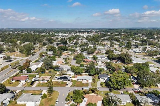 an aerial view of a city