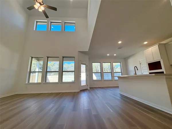 a living room with hardwood flooring and a wooden floor