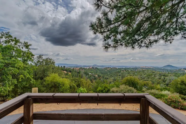 a view of a street with plants