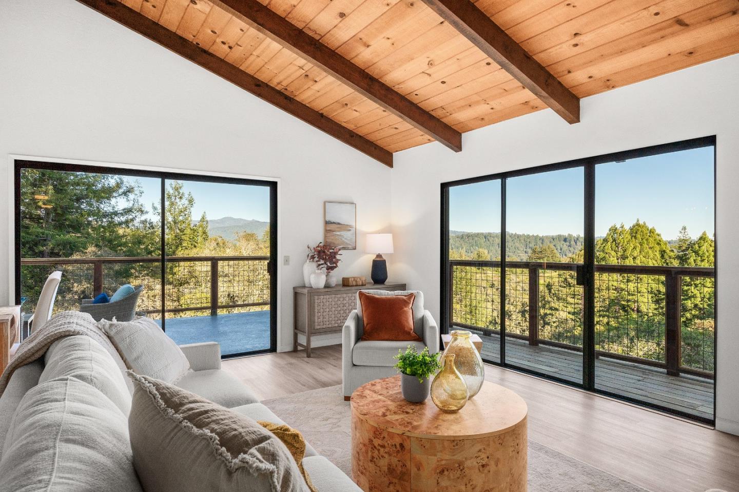 1130 Hidden Valley Road Soquel, CA 95073 - Photo 14 of 44 a living room with furniture and large windows