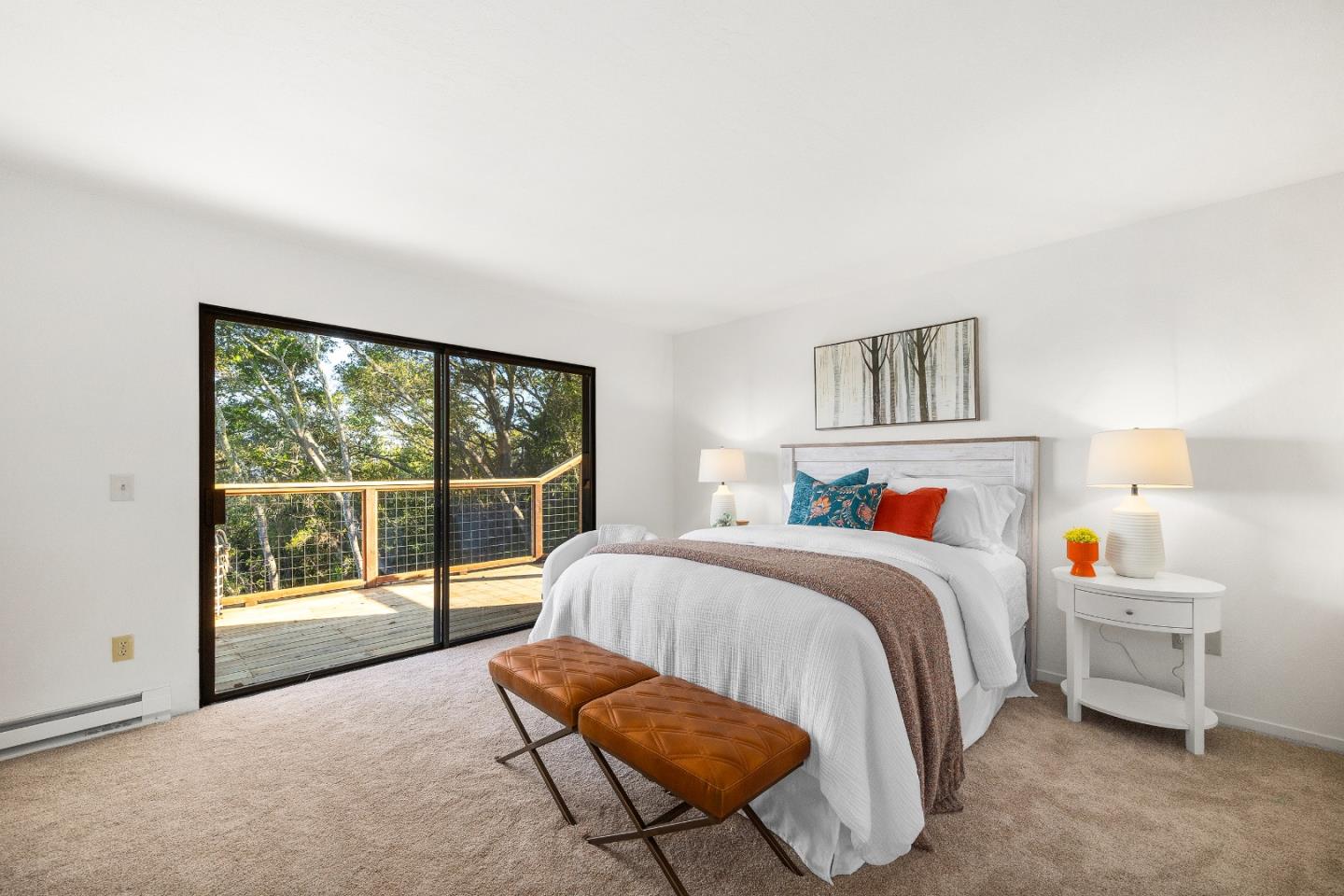 1130 Hidden Valley Road Soquel, CA 95073 - Photo 18 of 44 a bedroom with a bed and a large window