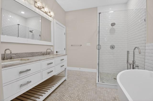 217 20th Street Northeast, Unit 2 Washington, DC 20002 - Photo 10 of 17 Expanded Elegant Primary spa-like bathroom