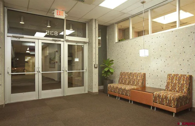 a view of a wooden house with a wooden floor