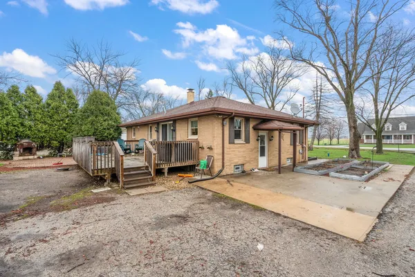 a view of a house with a patio