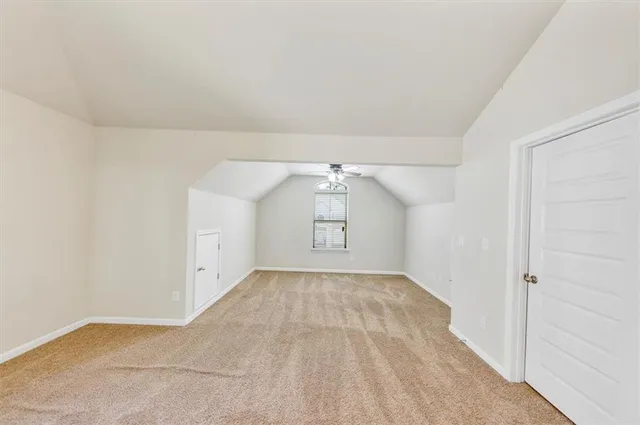 a view of small space with racks on the wall