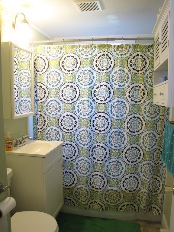 57 Sturbridge Road Holland, MA 01521 - Photo 14 of 18 a bathroom with a toilet and a shower curtain