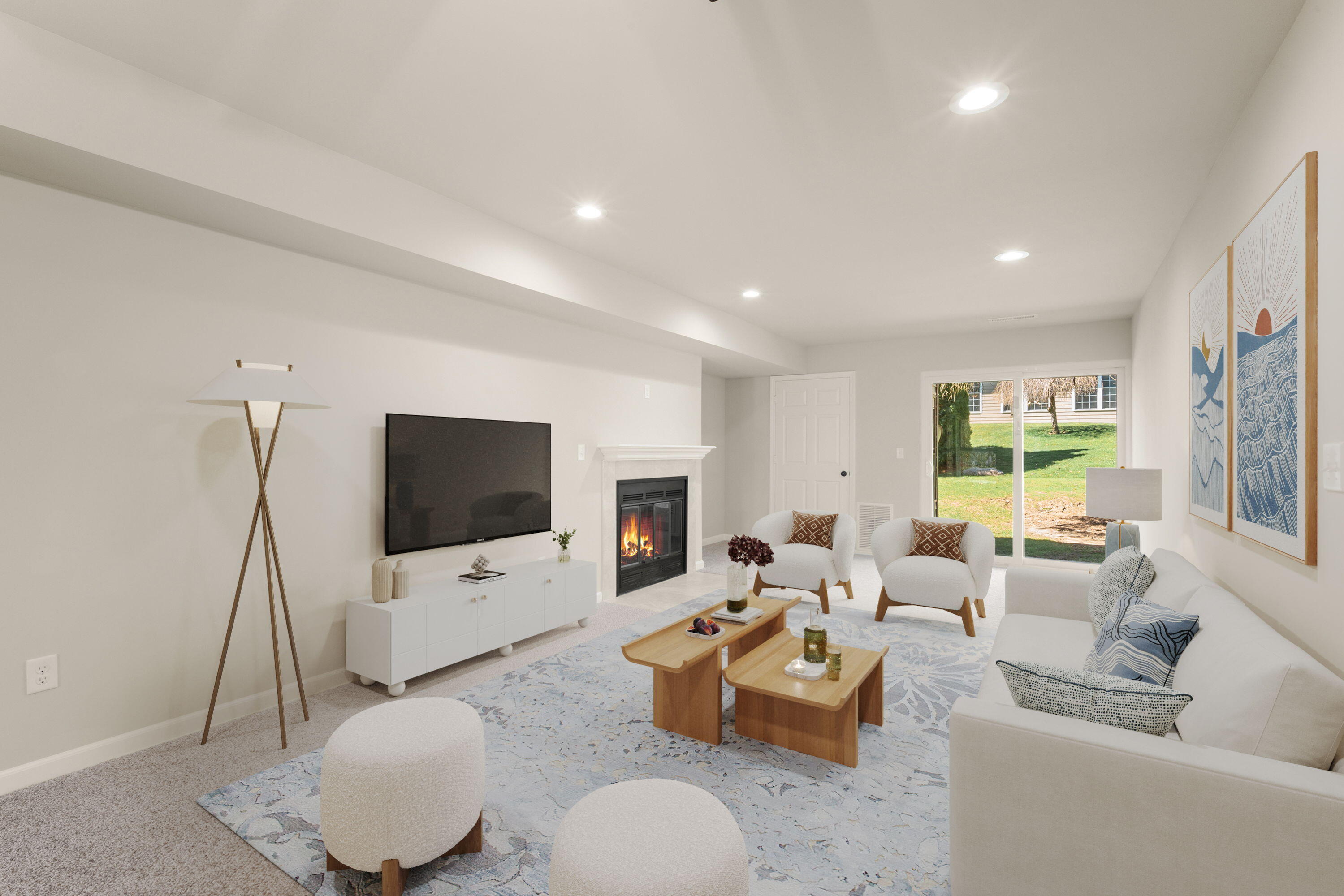 863 West Puetz Road Oak Creek, WI 53154 - Photo 3 of 18 Virtually Staged Living Room Sliding Doors to Patio