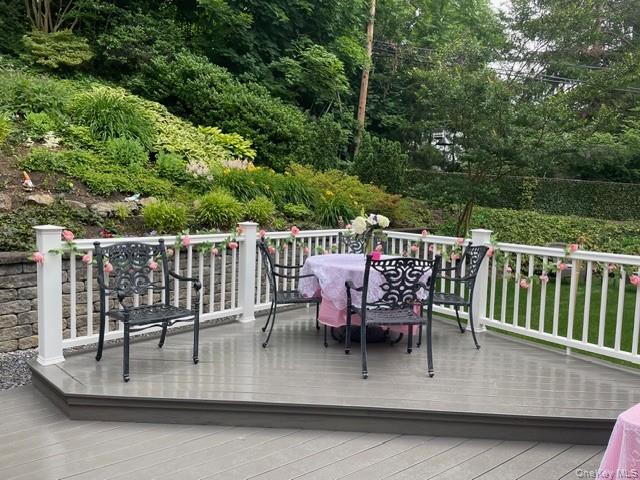 145 Shore Road Manhasset, NY 11030 - Photo 18 of 23 a view of a chairs and table on the deck