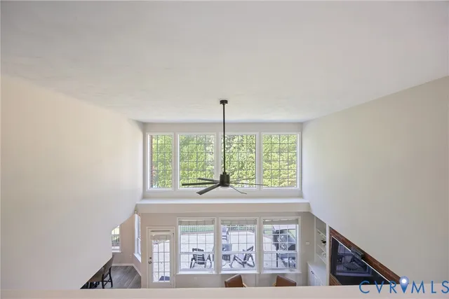 a view of an entryway with a window