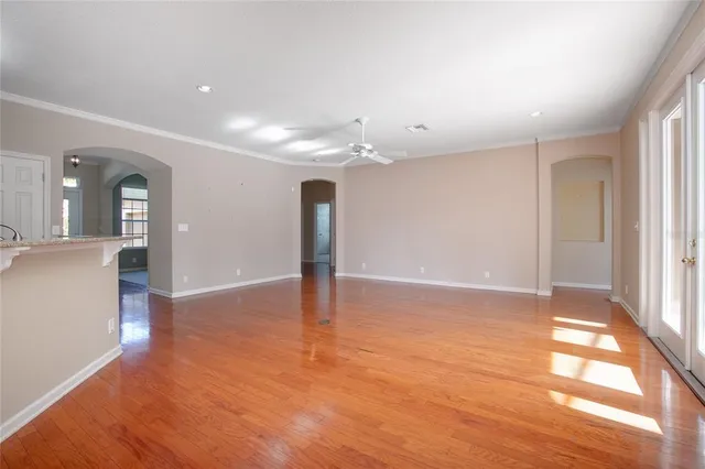 a view of a livingroom with a staircase