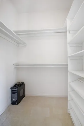a room with a closet