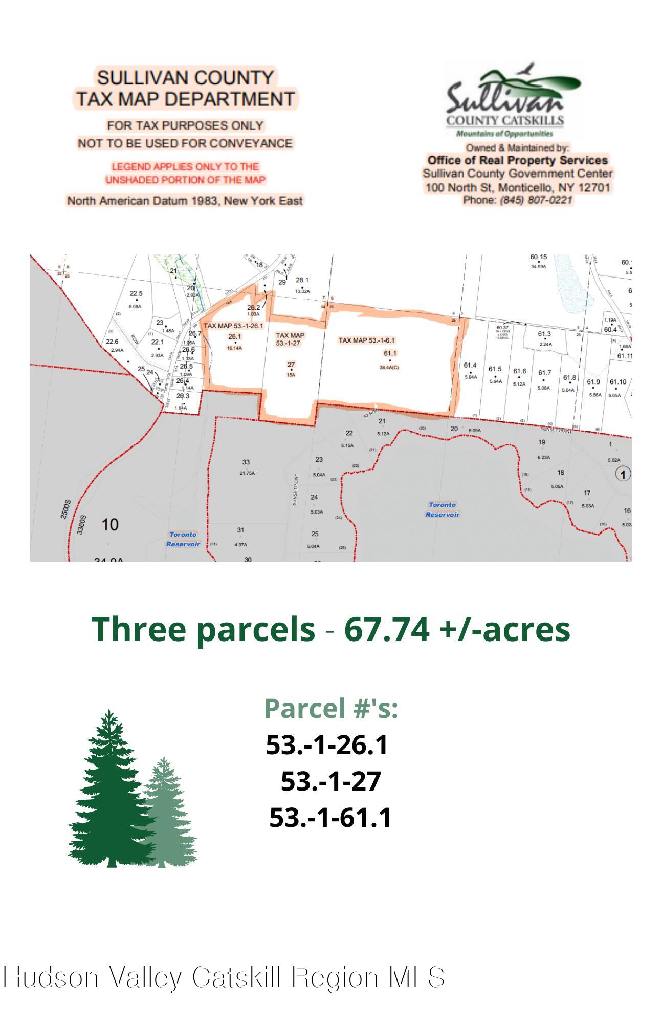 0 State Rte 55 Highway White Lake, NY 12786 - Photo 16 of 17 Canva Tax Map - Three parcels 67.74 +-ac