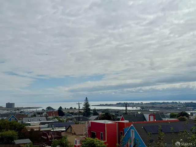 an aerial view of a city