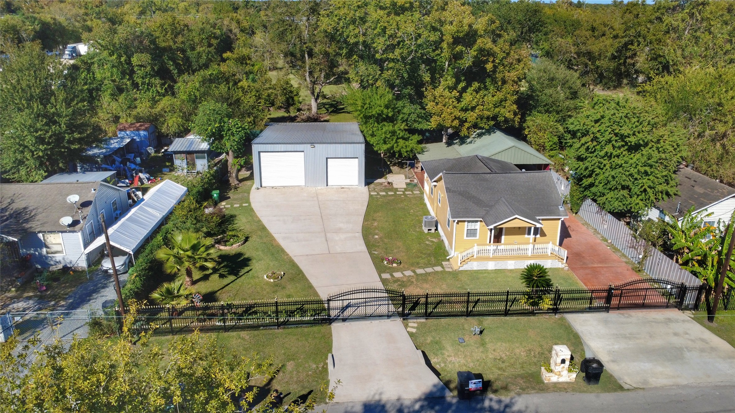 2633 Hollis Street Houston, TX 77093 - Photo 32 of 32 an aerial view of a house with swimming pool