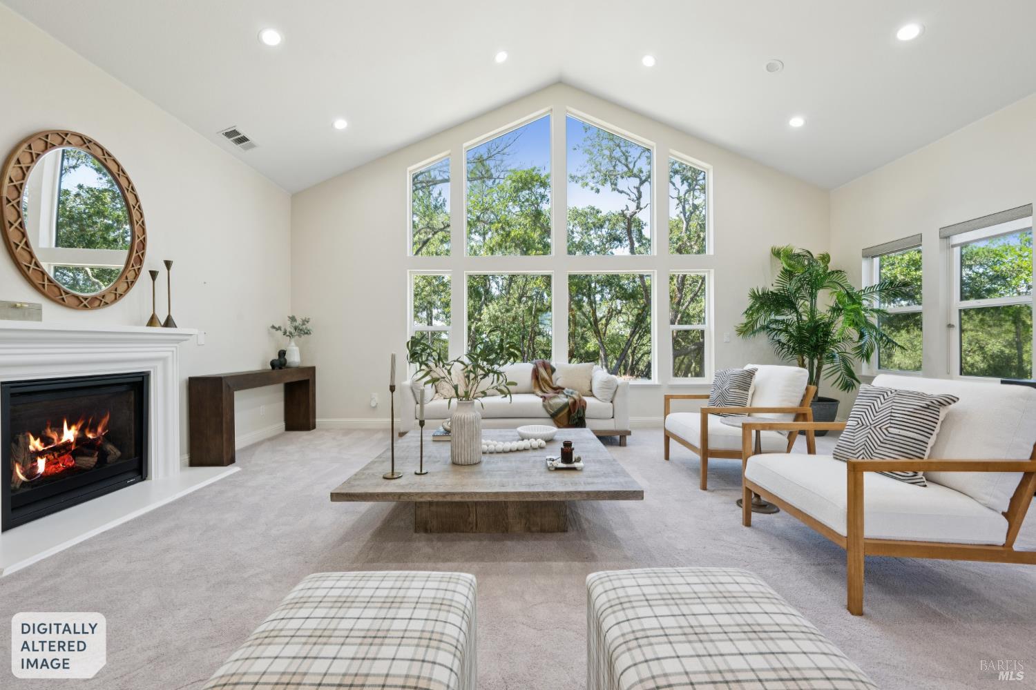 4665 Upper Ridge Road Santa Rosa, CA 95404 - Photo 1 of 71 a living room with furniture and a fireplace