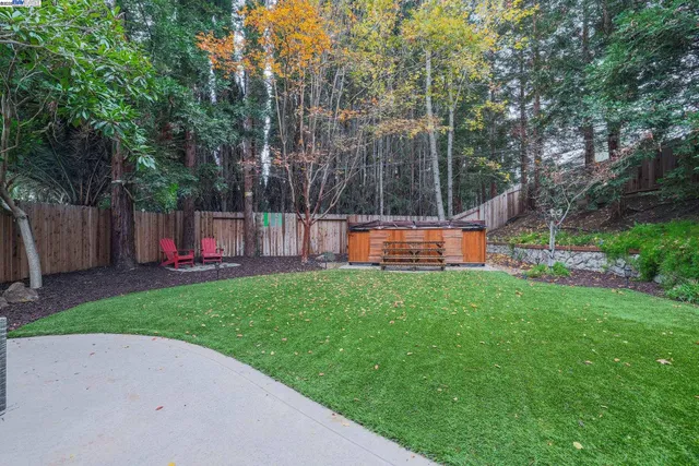 a view of outdoor space with garden
