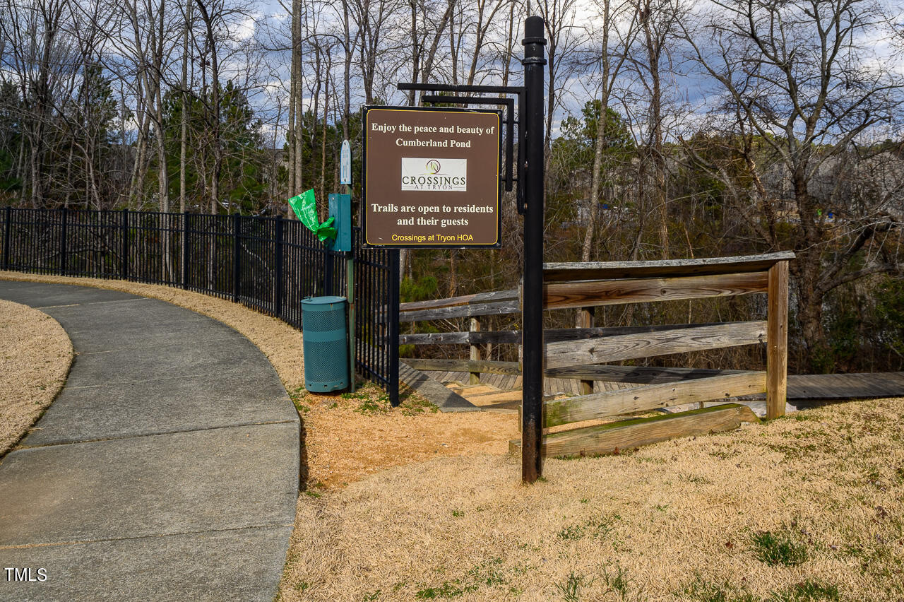 3837 Cumberland Pond Road Raleigh, NC 27606 - Photo 35 of 37 Cumberland Pond Trail head from cul de sac