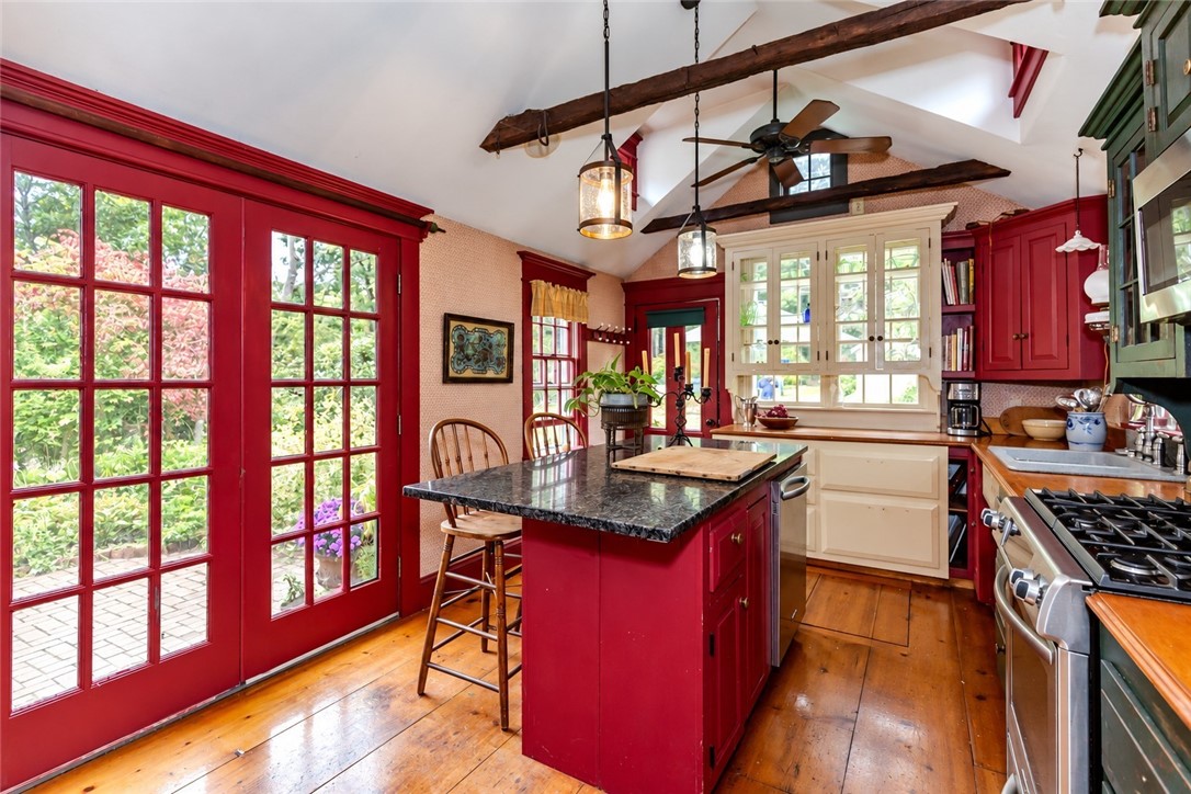 1409 Hope Road Cranston, RI 02831 - Photo 6 of 42 Kitchen with wide plank wood floors