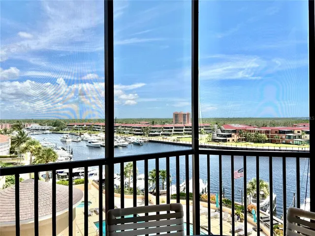 a view of city from a balcony