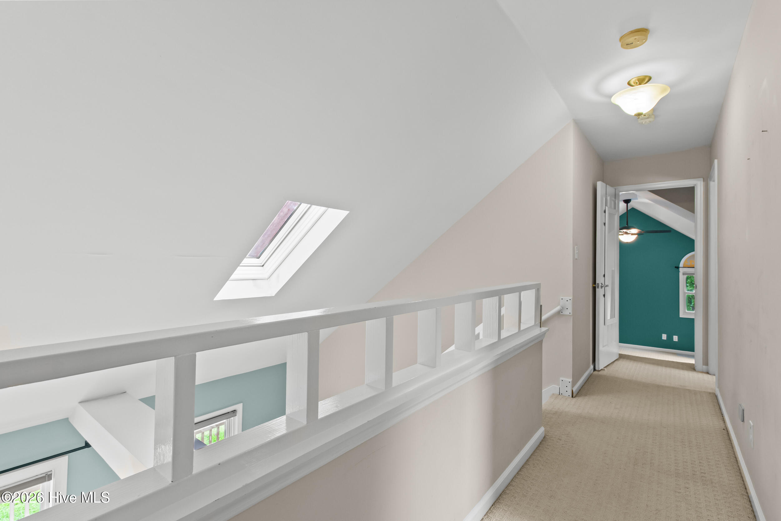 105 Crump Farm Road New Bern, NC 28562 - Photo 15 of 44 Loft Hallway with Skylight