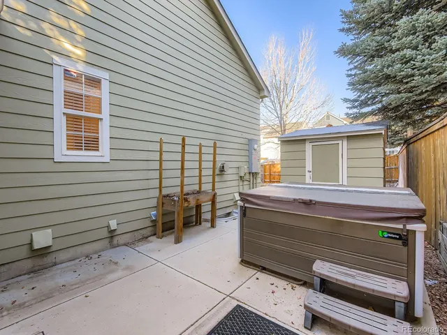 a backyard of a house