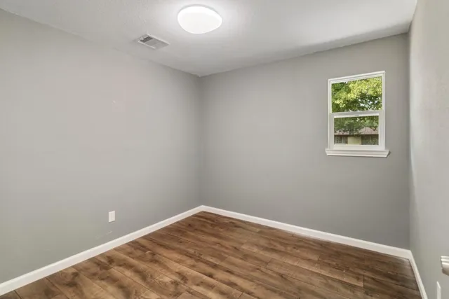 an empty room with a window