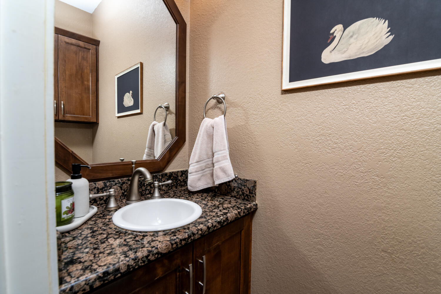 9301 Tea Rose Trail Austin, TX 78748 - Photo 15 of 36 Bathroom with a textured wall and vanity