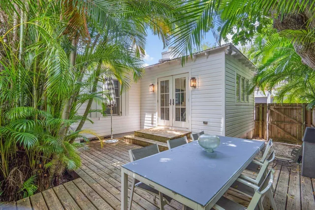 a view of an outdoor space with seating area