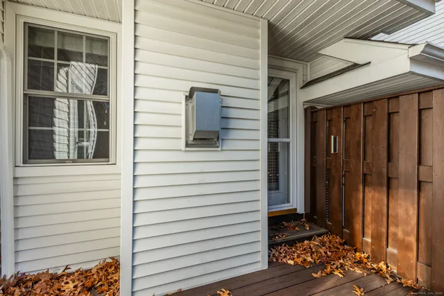 a view of a wooden fence