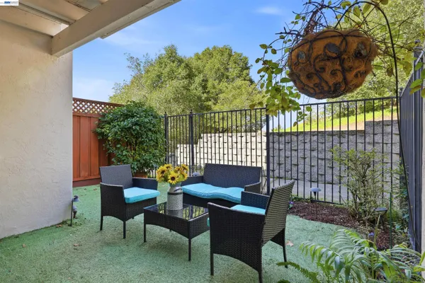 a outdoor space view with a sitting space