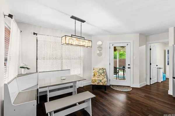 a very nice looking room with wooden floor