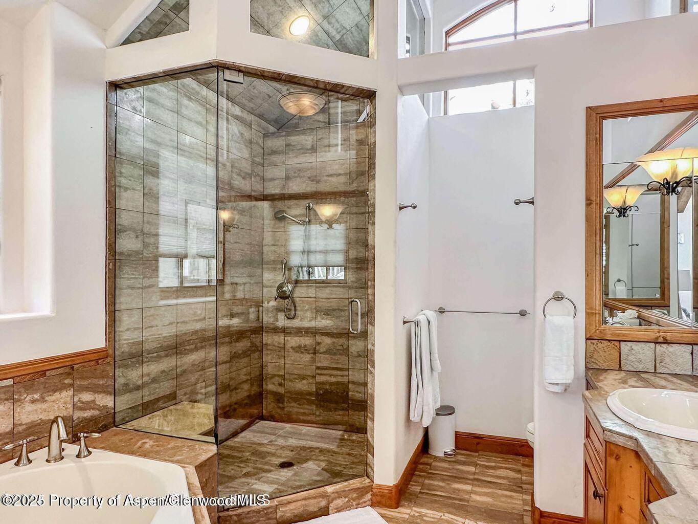 1540 Silver King Drive Aspen, CO 81611 - Photo 16 of 32 a bathroom with a sink and a shower