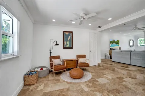 a room with furniture and a table