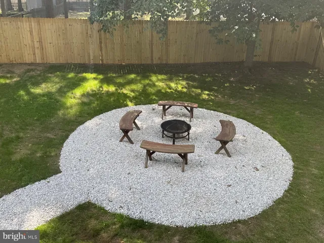 a view of a swimming pool with a yard