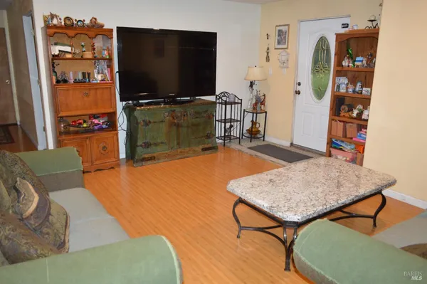 a bedroom with a bed and a cabinets