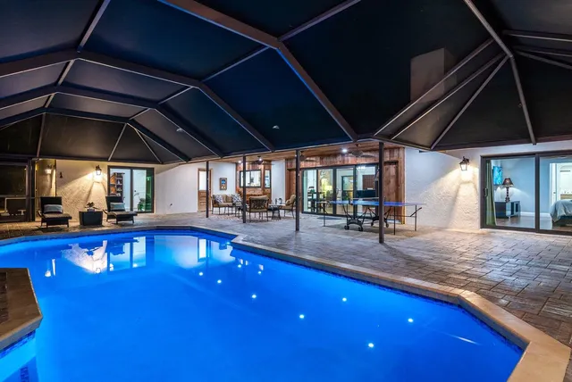 a outdoor living space with furniture