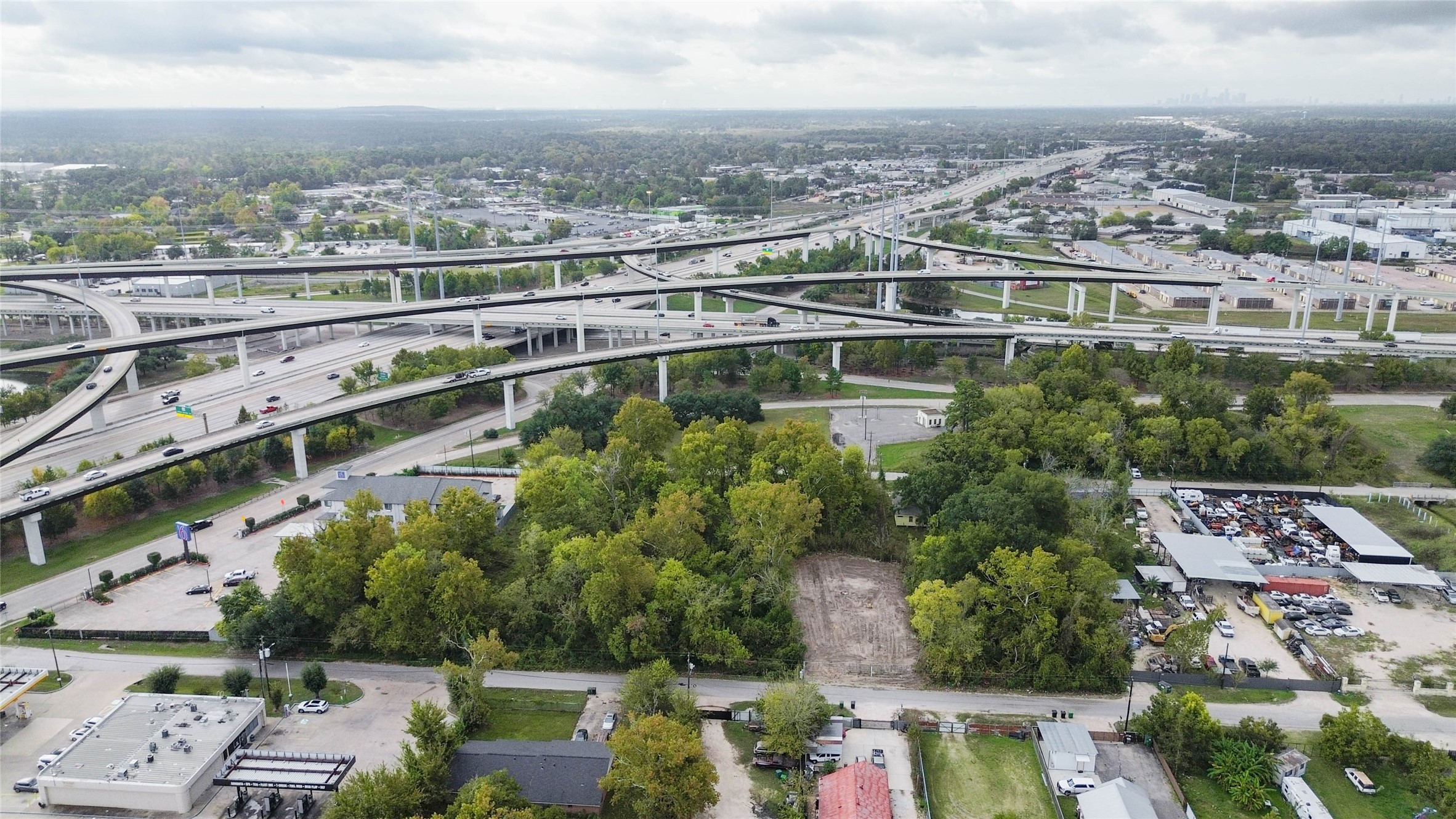 an aerial view of a city