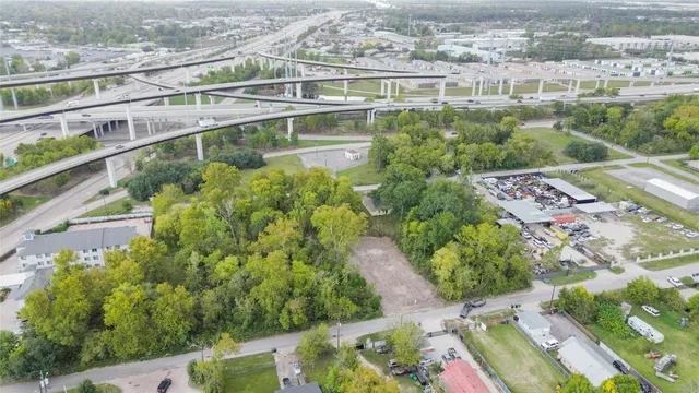 a view of a city with tall buildings