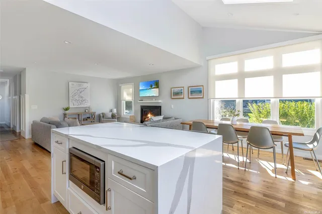 a view of kitchen with breakfast area