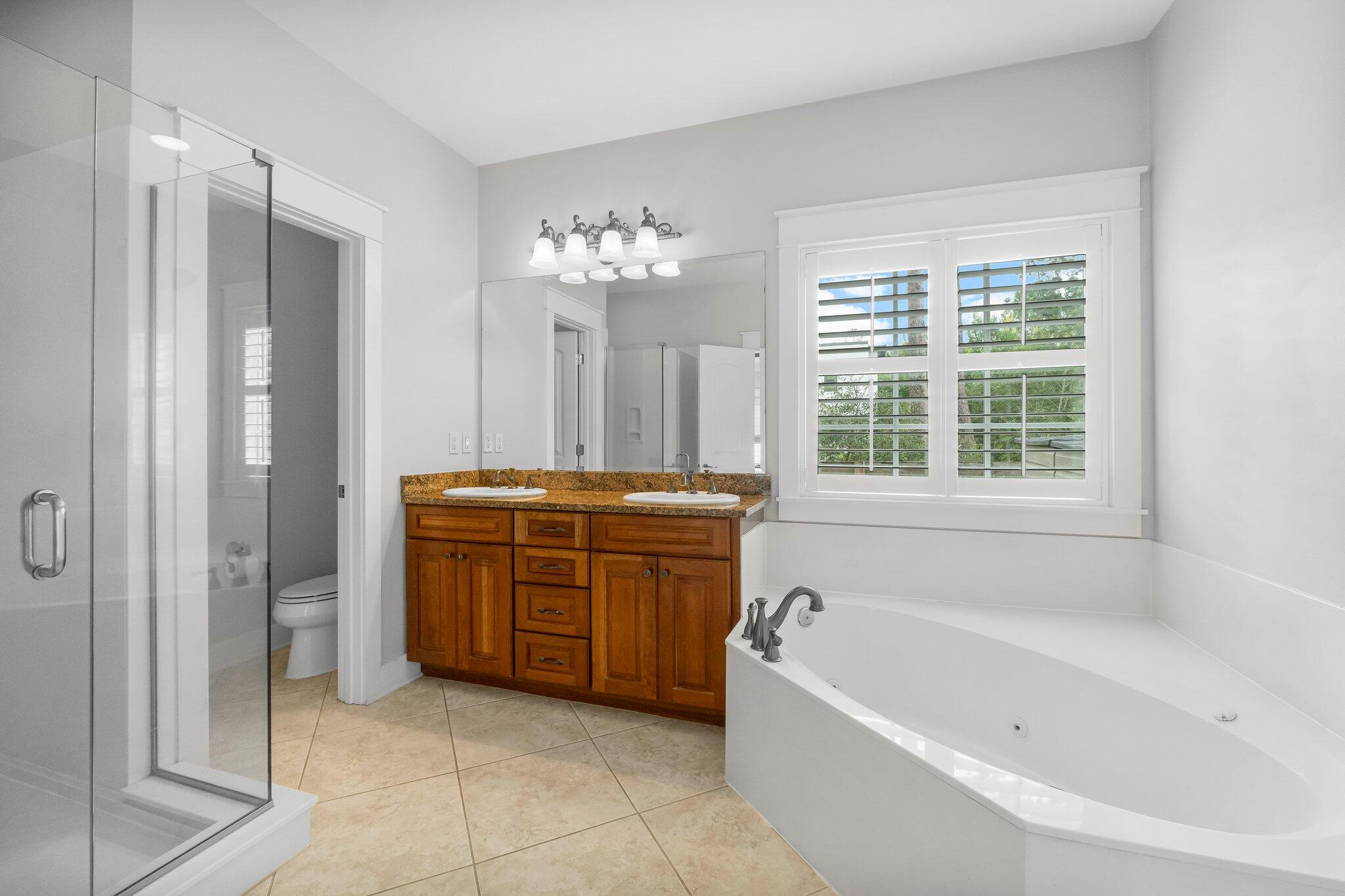 60 Willow Mist Road Inlet Beach, FL 32461 - Photo 21 of 57 a bathroom with a tub sink and mirror
