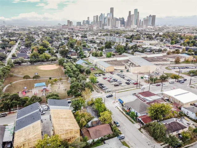 an aerial view of a city