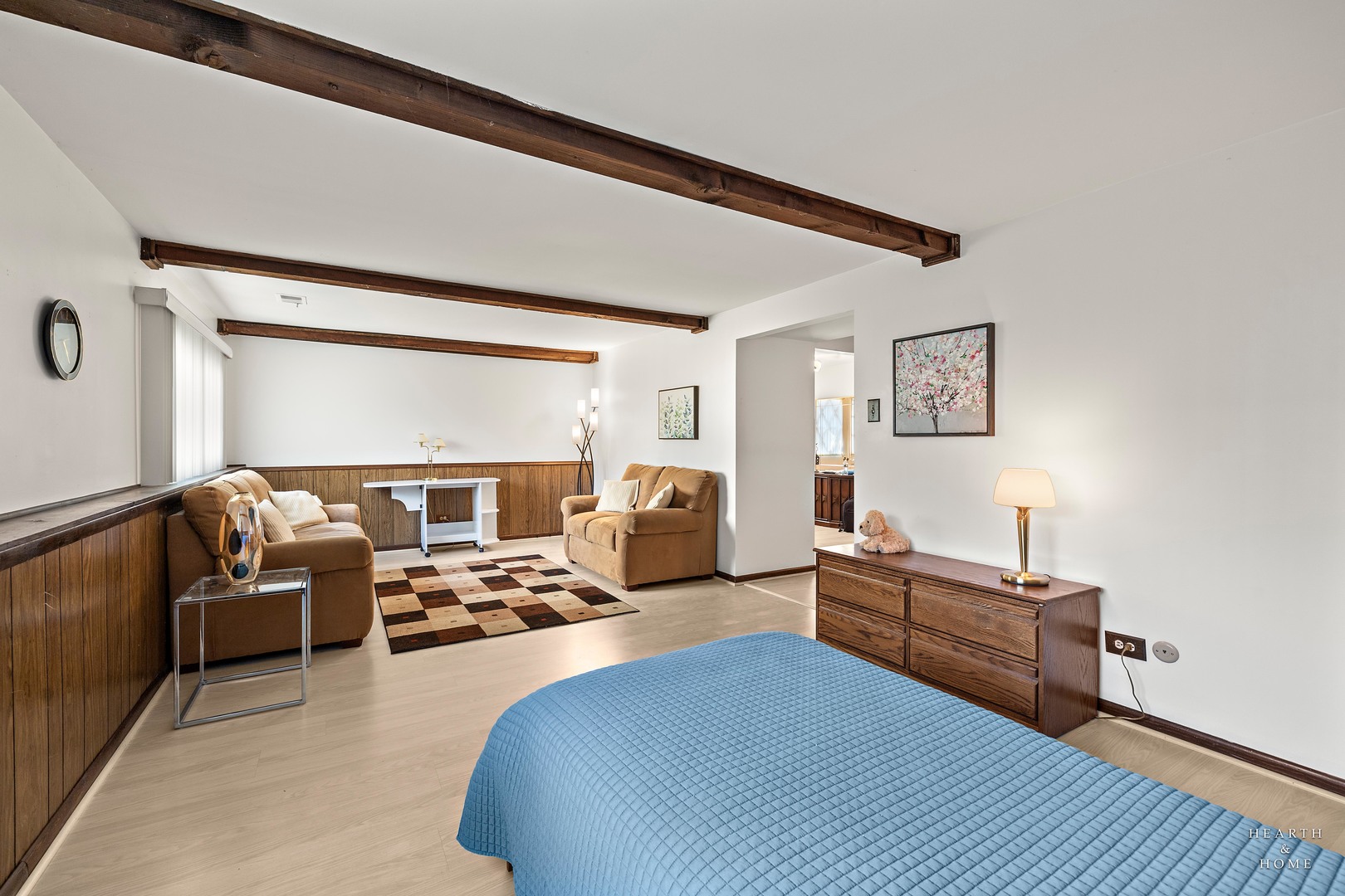 404 Lucille Avenue Fox River Grove, IL 60021 - Photo 26 of 36 a bedroom with furniture and a large window