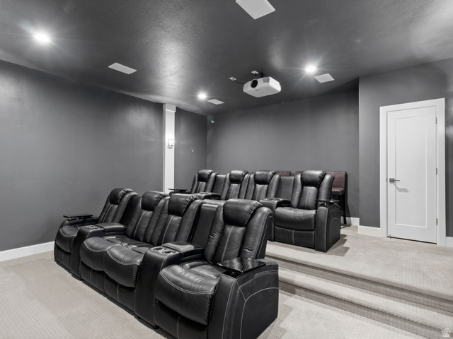 614 East High Lane Alpine, UT 84004 - Photo 46 of 75 Cinema with carpet flooring