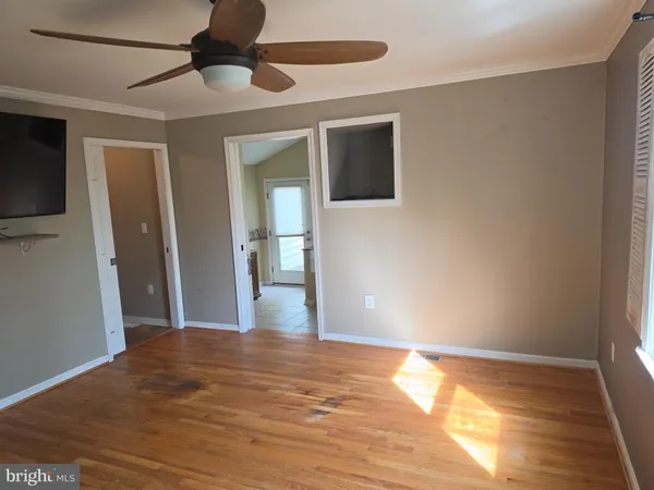 an empty room with a window